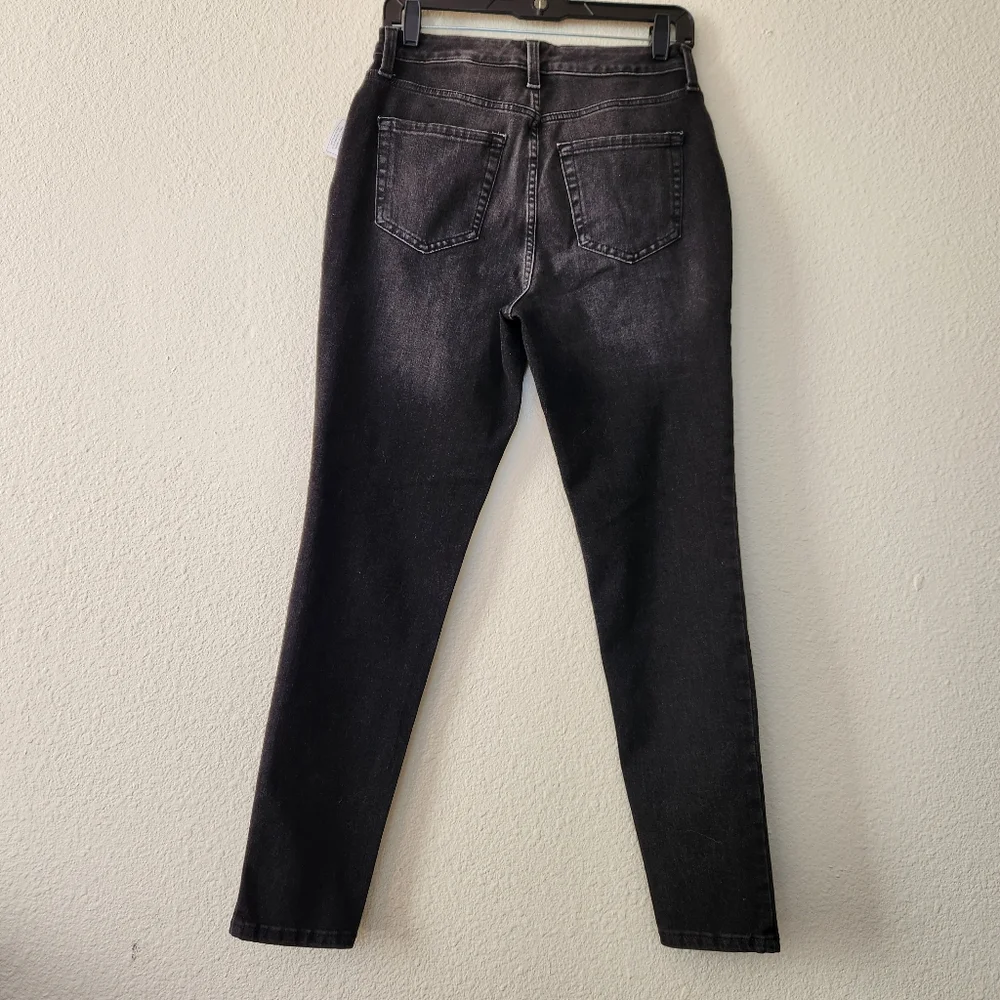 🔥Time&True High Rise Curvy Skinny Womens Charcoal Denim Jeans Size 4/28 - Picture 5 of 9